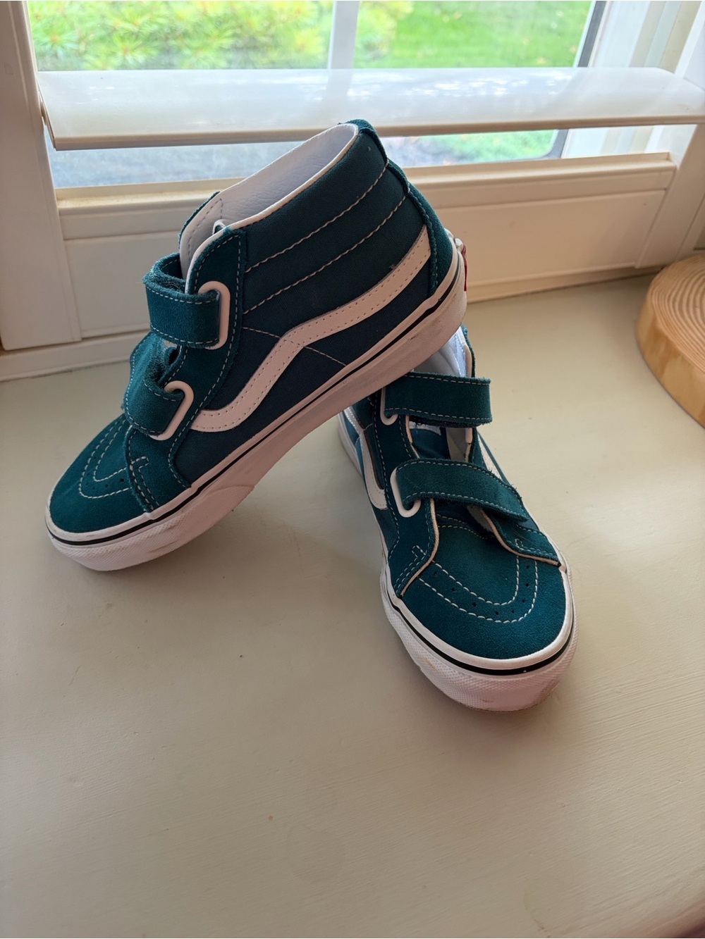 Vans Kids Teal High-Top Sneakers Little Kids Sk8-Mid V Shoe